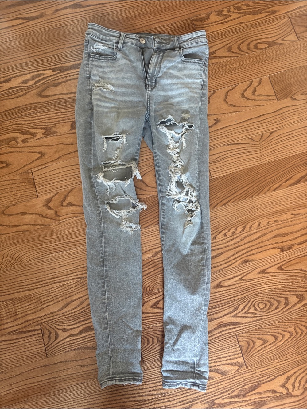 American Eagle Outfitters Light grey next level stretch jeans